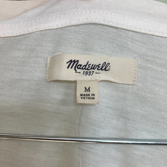 Madewell NWT anthem long sleeve v-neck tee white size medium - Picture 3 of 8